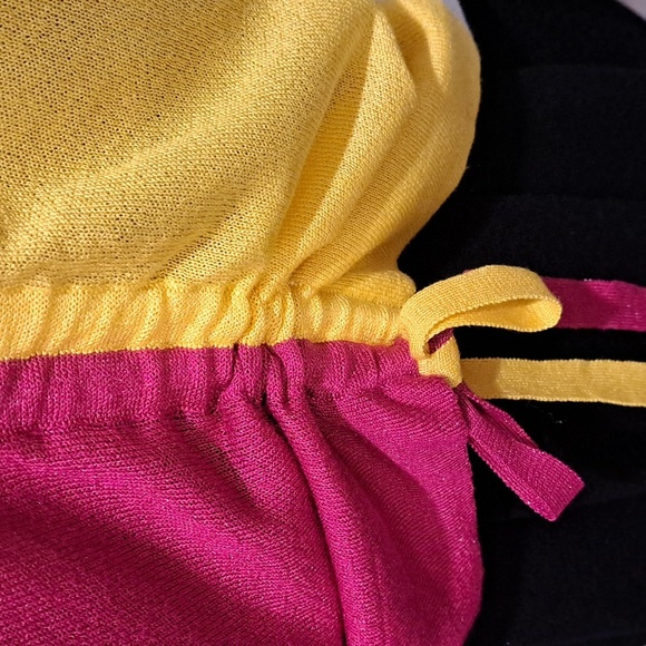 Athina Viscoe Blend Color Block Light Weight Ruched Sweater - Picture 5 of 9